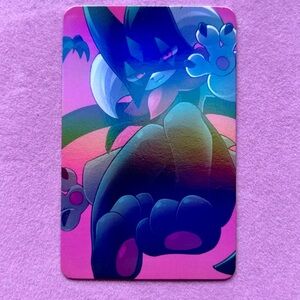 Zorua Midnight Pounce — Rainbow Gloss Foil Collectible Art Card ✨